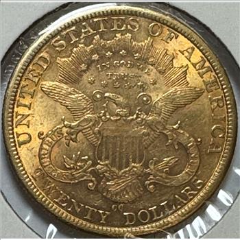 RARE 1877-CC $20 Carson City Minted Gold Double Eagle