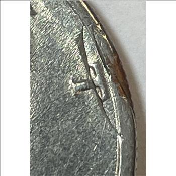 MINT ERROR 1971-D Kennedy Half Dollar - Lamination Error & Partial Clad Layer Missing @ 2' O'Clock on Obverse