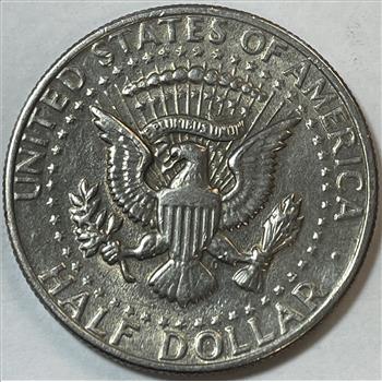 MINT ERROR 1971-D Kennedy Half Dollar - Lamination Error & Partial Clad Layer Missing @ 2' O'Clock on Obverse