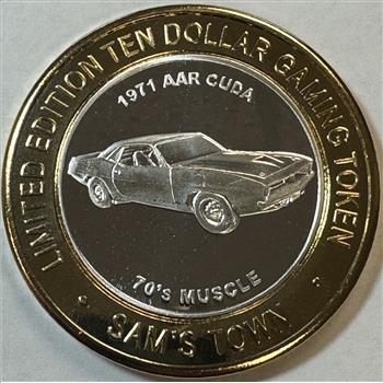 1970 454 70's Muscle Car Series $10 Sam's Town Limited Editon Las Vegas Gaming Token