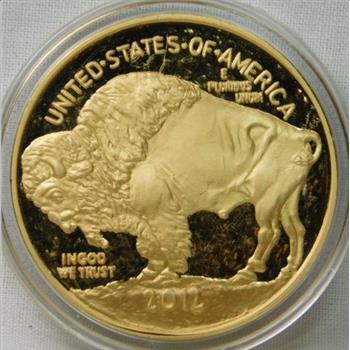 2012 $50 24K Gold Plate Buffalo Tribute Proof Replica
