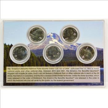 2010 National Parks Quarter Collection-Brilliant Uncirculated-Encased In Higher Quality Clear Plastic Holder-Nice Set!