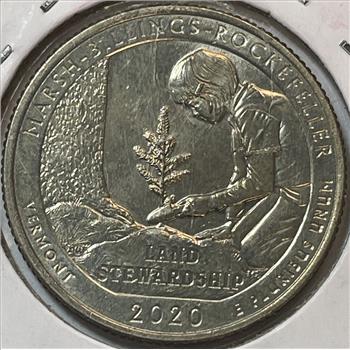 RARE 2020-W V75 Privy Marsh-Billings-Rockefeller West Point Minted Quarter