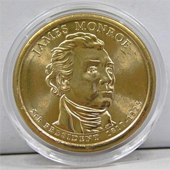 2008-D Brilliant Uncirculated James Monroe Commemorative Presidential Dollar  - In Original Mint Capsule