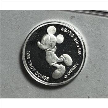 .999 Fine Silver 1/20 oz Mickey Mouse Disney Commemorative Silver in Sealed Package