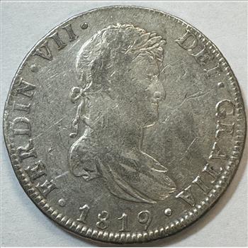 1819 Spanish Colonial Mexico Silver 8 Reales