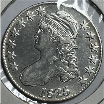 1825 Capped Bust Silver Half Dollar