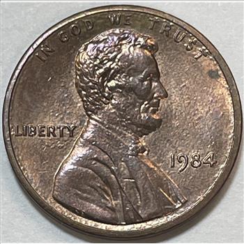 RARE 1984 Double Die Obverse Doubled Ear Lincoln Cent - HIGH GRADE