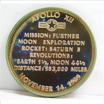 1969 Apollo XII - Second Moon Landing - Commemorative Coin/Medal Proof Condition