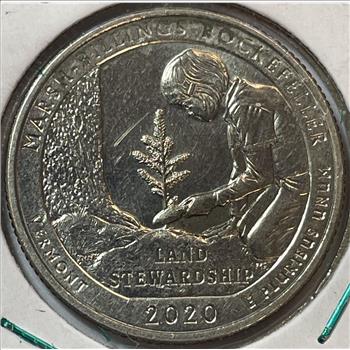 RARE 2020-W V75 Privy Marsh-Billings-Rockefeller West Point Minted Quarter