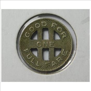 1924 Honolulu Rapid Transit Co. Transportation Token - Good For One Fare