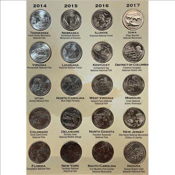 Complete 2010-2021 National Parks Quarter Set - Total of 60 Coins Included