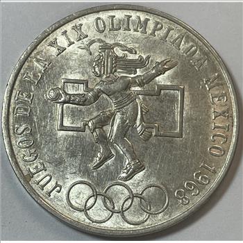 1968 Mexico Olympic Games Silver Commemorative 25 Pesos