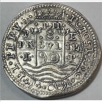 1 oz .999 Fine Silver 1690 Peru 8 Reales Silver Bullion Round