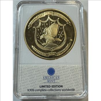 24K Gold Layered Statue of Liberty Limited Edition Symbols of Freedom Archival Collection Medal