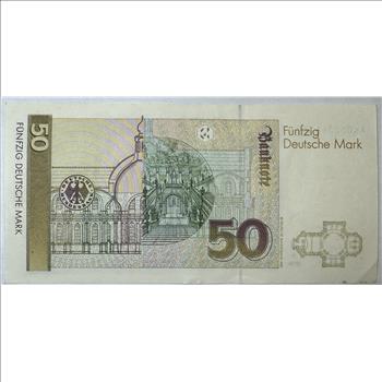 1989 Federal Republic of Germany 50 Deutsche Mark Balthasar Neumann Commemorative Note