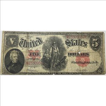 1907 $5 U.S. Legal Tender 
