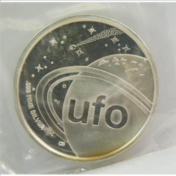 1947-1997 Roswell, NM UFO Alien 50th Anniversary Commemorative .999 Fine Silver Coin/Medal - Sealed in Original Packaging