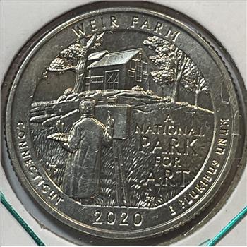 RARE 2020-W V75 Privy Weir Farm West Point Minted Quarter