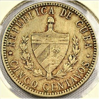Cuba  1916  5 Centavos  KM-11.1. 