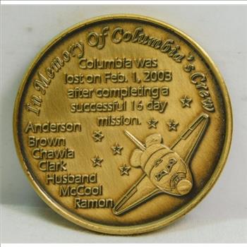 2003 Columbia Space Shuttle Memorial Commemorative Coin/Medal