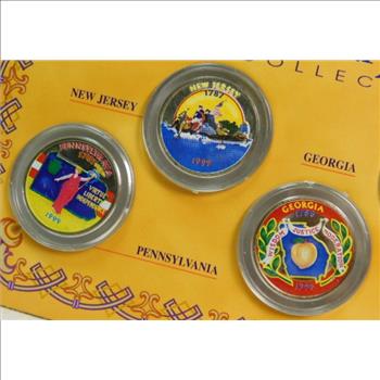 The Complete Colorized 20th Century State Quarter Collection w/COA
