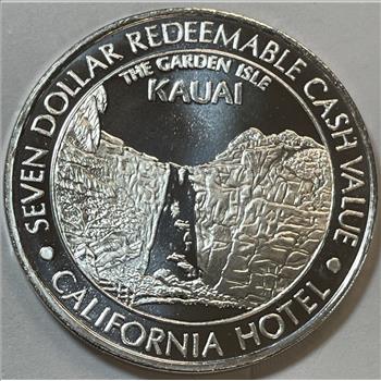 .999 Fine Silver Kauai - The Garden Isle - Sam Boyd's California Hotel - Las Vegas - .80 oz Silver Casino Token