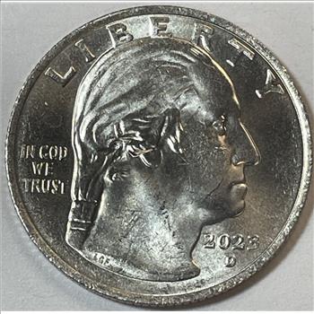 RARE MINT ERROR 2023-D Eleanor Roosevelt Quarter Missing Clad Layer Error - HIGH GRADE