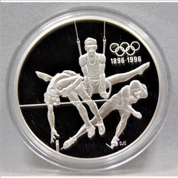 SILVER Proof 1996 Canadian World Olympic Games 33.63 Grams Edge Lettering 