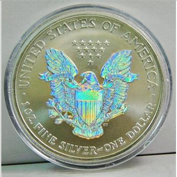 2006 Colorized American Silver Eagle with Silver Hologram  - One Ounce .999 Fine Silver Dollar - In Protective Capsule