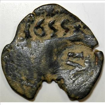 1655 Spanish Cob, bronze 8 Maravedis