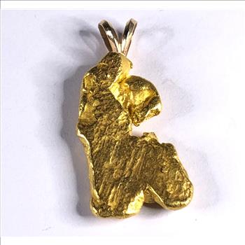 10.4 Gram 18 Karat Solid Gold Nugget Necklace S