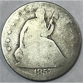 1857 Seated Liberty Silver Half Dollar