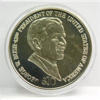 2004 $10 George W. Bush Proof Commemorative Coin (American Mint)