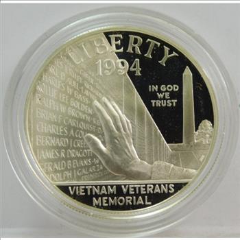 1994-P Silver Dollar Vietnam Veterans Memorial SILVER PROOF Commemorative