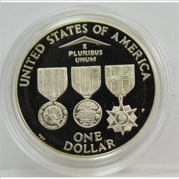 1994-P Silver Dollar Vietnam Veterans Memorial SILVER PROOF Commemorative