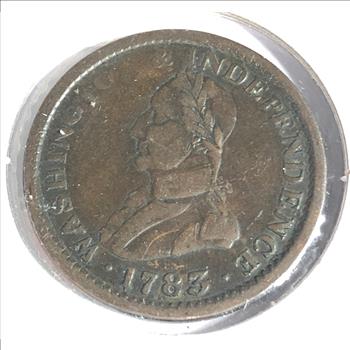 1783 George Washington Cent Large Military Bust Variety High Grade with Smooth Chocolatey Brown Surfaces