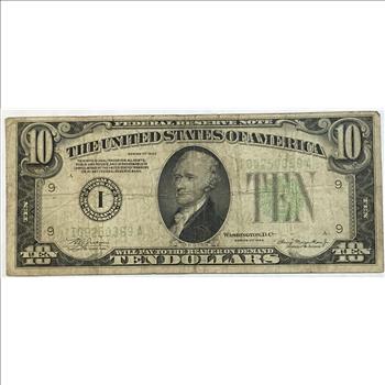 1934 $10 Federal Reserve Note - Minneapolis, Minnesota
