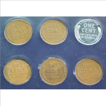 World War I & World War II Penny Collection in Custom Hard Plastic Frame