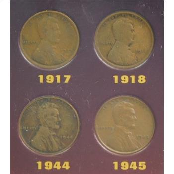 World War I & World War II Penny Collection in Custom Hard Plastic Frame