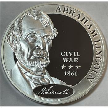 Abraham Lincoln - 1861 Civil War - Commander in Chief Proof Commemorative Coin/Medal