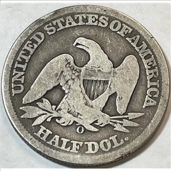 1858-O New Orleans Minted Seated Liberty Silver Half Dollar