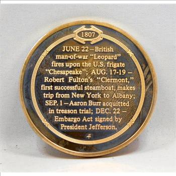 1807 Fulton's Clermont Proves Successful Franklin Mint Bronze Proof Commemorative Medal