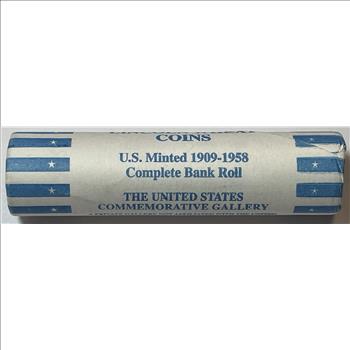 Lincoln Wheat Cents U.S. Minted 1909-1958 Complete Bank Roll Out of Circulation