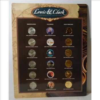 Lewis & Clark Commemorative Jefferson Nickel Collection - Uncirculated Condition w/Colorized and Gold Enriched Varieties
