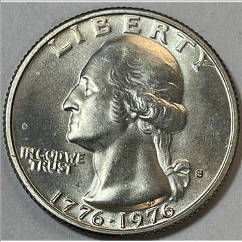 1976-S US Bicentennial Washington SILVER Quarter - Brilliant Uncirculated