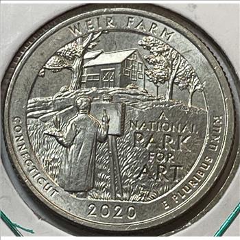 RARE 2020-W V75 Privy Weir Farm West Point Minted Quarter