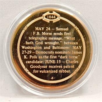 1844 Morse Proves Telegraph To Congress Franklin Mint Bronze Proof Commemorative Medal