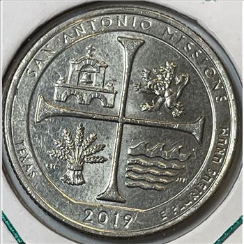 RARE 2019-W San Antonio Mission West Point Minted Quarter