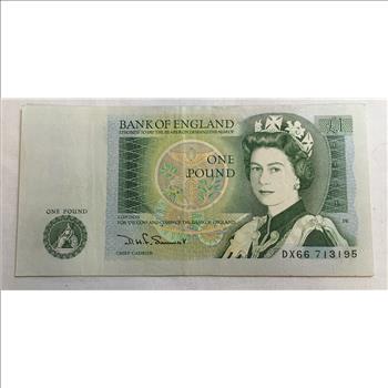 1981 Bank of England Sir Isaac Newton One Pound Bank Note